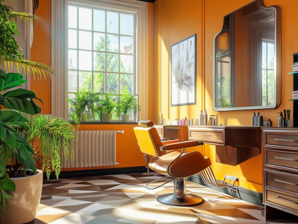 おしゃれな美容室内装事例_20坪